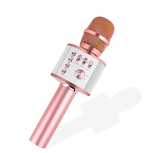Ankuka Bluetooth Karaoke Microphone for Kids, Handheld Wireless Karaoke Machine, Toys for 3-12