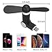 iUKUS Mini Phone Fan, [180 Rotating] Portable Mini Cooler Mobile Phone Fan Compatible with iPhone XS/XR/X/8/8+/7/7+/6, iPad, iPod (Black)