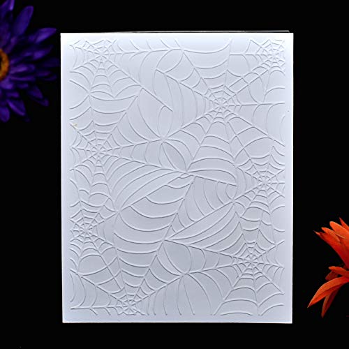 Kwan Crafts 4 Pcs Different Style Halloween Christmas Spider Web Snowflake Plastic Embossing Folders For Card Making Scrapbooking And Other Paper Crafts, 12.1X15.3Cm #TOP3