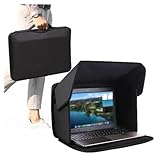 ノートパソコン用サンシェード 16インチ対応 ノートPC用遮光フードカバー 覗き見防止 折りたたみ式 ポータブル プライバシー防止 サングレアシールド ラップトップサンシェード 屋外グレア用ラップトップフード コンピューター モニター用 プライバシーフード アウトドア用 屋外作業用 (14インチ)