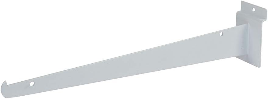 14 inch White Shelf Bracket for Slatwall - Pack of 5