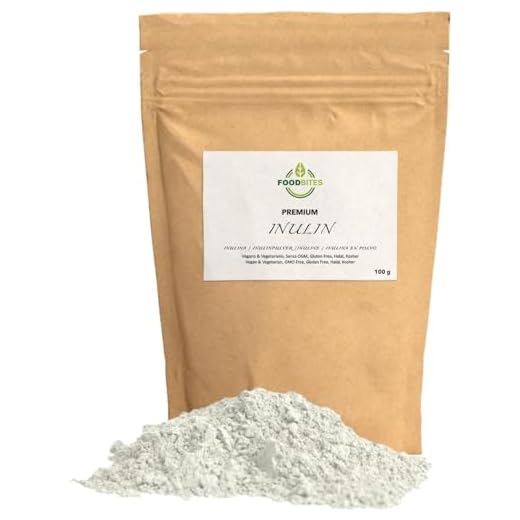 Inulina in Polvere 100g - Fibra Prebiotica per ridurre l'apporto calorico dei cibi - Inulina da Cicoria 100% di Purezza - Fibra Vegetale Prebiotica da Radici di Cicoria