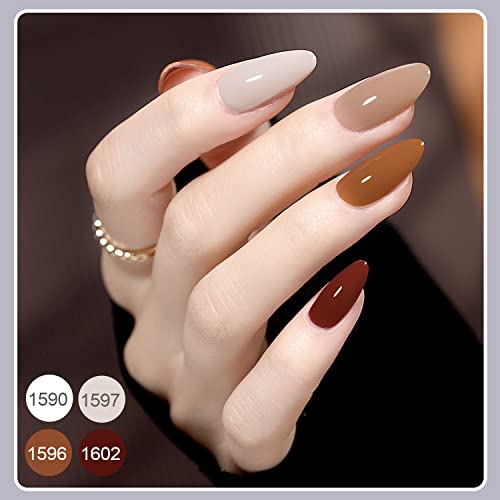 Gaoy 42 Pcs Gel Nail Polish Kit, Pink White Red Jelly Nude Colors All Seasons Gel Nail Polish Set With Glossy & Matte Top Coat And Base Coat For Nail Art Diy At Home #TOP4