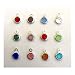 Bulk 24 Pieces Real Crystal Birthstone Charms with Jump Rings, Valentine Charms, (2 of Each Month)