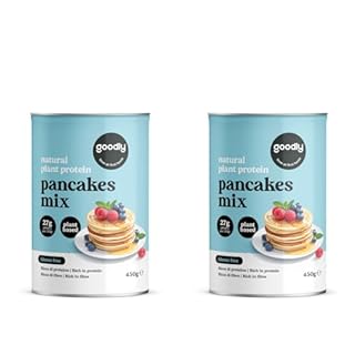 Goodly, Pancakes Mix, Preparato per Pancakes, Senza Glutine e Lattosio, Ricco di Fibre e Proteine, 2x450 g