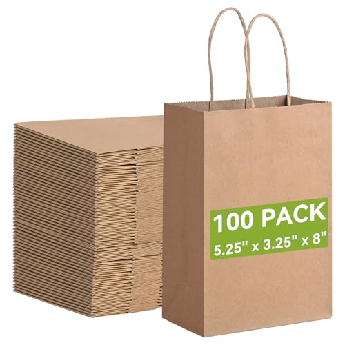 Brothersbox 100PCS Brown Kraft Paper Bags