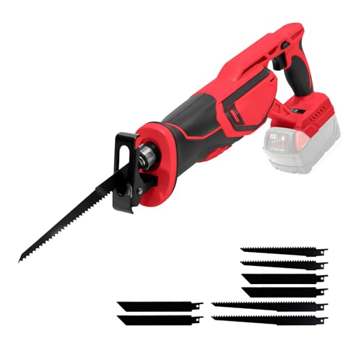 Reciprocating Saw Compatible with Milwaukee M18 18V Battery 3000 RPM Brushless Electric Recip Saw with 8 Reciprocating Saw Blades Cutting for Metal Wood Plastic Tree Cutting