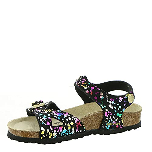 Birkenstock Kids Rio Kid Confetti Black Microfibre 30 N EU Kids 12-12.5 US4