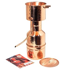 WERBUNG: Copper Garden Kupfer Destille Leonardo 2 Liter I Kleindestille nach Dr. Helge Schmickl mit Aromasieb I Legales Destilliergerät für ätherische Öle/Hydrolate/Düfte/destilliertes Wasser etc. - JETZT BEI AMAZON KAUFEN!