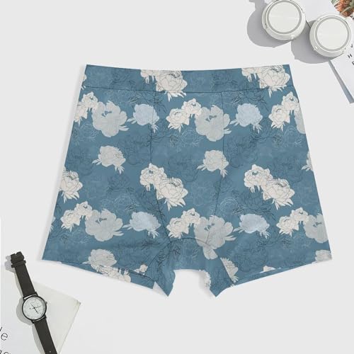 micidad Mens Boxer Brief Underwear Funny Flower Print Boxer Briefs Soft Breathable Stretch Sports Underwear, 4X-Large3