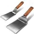 Metal Griddle Spatula Smash Burger Spatula, Stainless Steel Barbecue Grill Tool, Grill Accessories for Blackstone, Grill Spatulas w/Full Tang Handle,Beveled Edges,Grill-Thicker Steel Blade