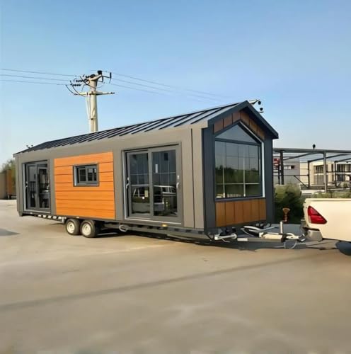 Modern Tiny House on Wheels, Mobile Home Trailer with Large