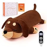 Electric Heating Pad for Period Cramps, Cuddly 14‘’ Dachshund Dog Plush with a Hot Soft Belly USB Powered, Menstrual Heating Pad Neck Shoulder Pain Relief, Gift for Daughter Wife Period Heating Pad