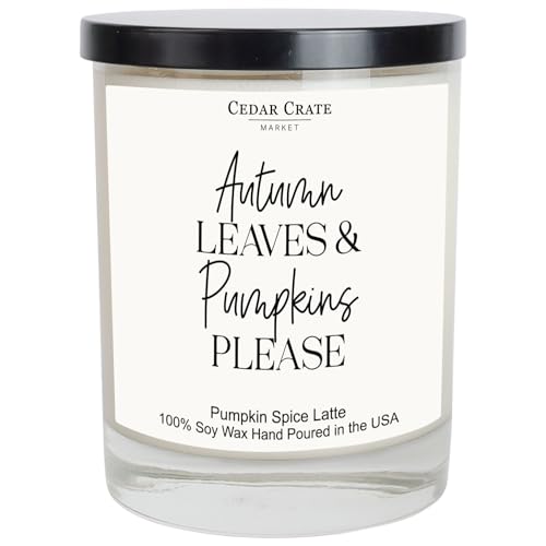Fall Scented Candles | Autumn Leaves | Fall Candles Scent, Autumn Candles, Fall Kitchen Decor, Fall Scents for Women, Best Friend, Friend Gifts, Friendship, Gifts for Her -Pumpkin Spice Candle