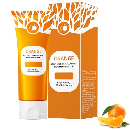 Orange Exfoliating Gel, Orange Gel Exfoliante Facial Hombre con Enzimas de Naranja, Facial Hidratante Y Purificante Limpieza Profunda E Hidratación para Rostro Y Cuerpo(1pc)