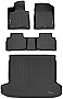 SMARTLINER All Weather Custom Fit Black 2 Row Floor Mats and Cargo Liner Set Compatible with 2022-2023 Hyundai Tucson (Cargo with Optional Bose Premium Audio System)