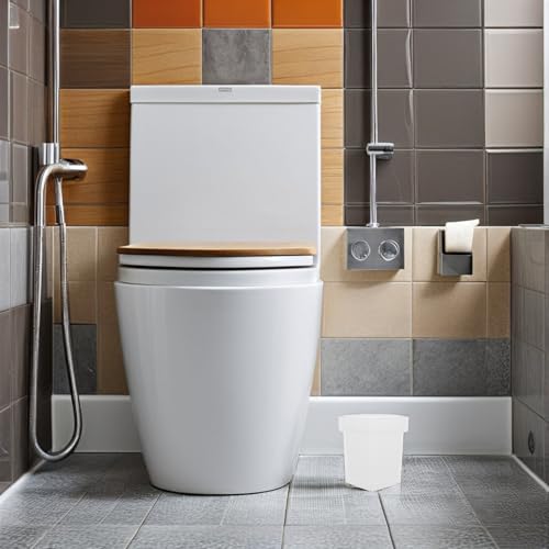 Support de brosse WC antidérapant compact avec base stable en verre carré