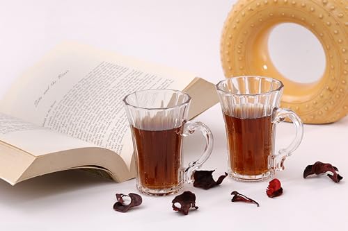 Image of 6-Piece Premium Transparent Glass Tea Cup Set - 95ml Minimalist Design Glass Cups for Tea & Coffee, Classic Clear Drinkware, Elegant & Durable - Ideal for Gifting and Daily Use