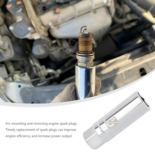 Image of Salior 5 /8 inch Magnetic Spark Plug Socket,6-Point 3 /8 inch Drive Thin Wall Spark Plug Socket,Universal Spark Plug Removal Tool Car Accessories for Most Cars Trucks SUVs (5 /8 inch)