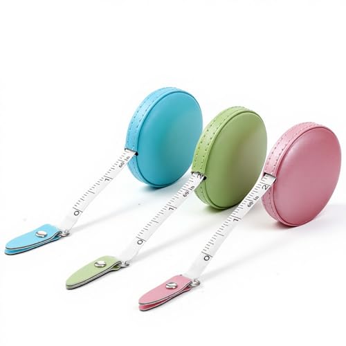 3 Pcs Tape Measure Leather, Measuring Tape Double-Sided Automatic Retractable