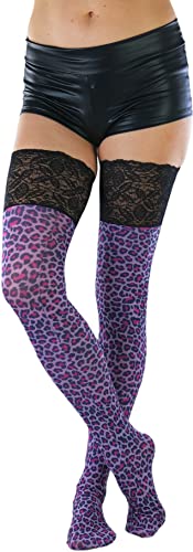 Image of ToBeInStyle Women's Nylon Thigh High Schoolgirl Opaque Stockings