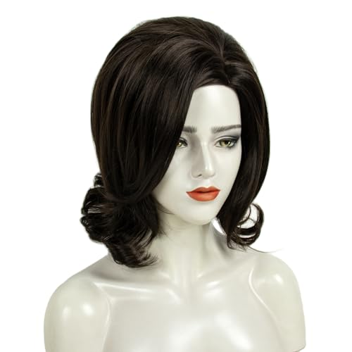 Image of H&Bwig 60s Retro Beehive Wigs for Women 70s Classic Style Cosplay Wig (Natural Brown)