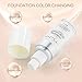 5PCS TLM Colour Changing Foundation Makeup Set Matte Liquid Full Coverage Oil Control Breathable Invisible Cover Concealer Foundation with Face Primer, Foundation Brush, Makeup Sponge