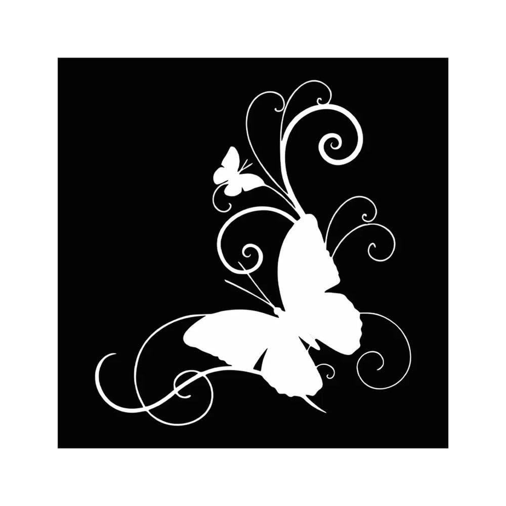 Bertdcx White Auto Accessory Butterfly Personality Fashion Vinyl Sticker Stickers And Decals Car Styling(White)