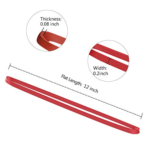 Coopay 12 Inches Large Heavy Duty Rubber Bands Trash Can Bands For Office Supply, File Folders, Cat Litter Box, 30 Pack (Red) #TOP1