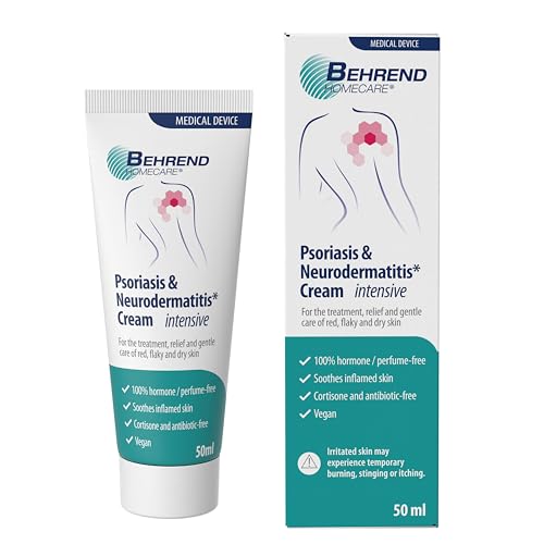 Behrend Homecare Psoriasis & Eczema Cream Intensive - Itch Relief Cream for Dry Red & Flaky Skin Moisturising Barrier Ointment for Eczema Psoriasis & Dermatitis Sensitive Skin Care Treatment
