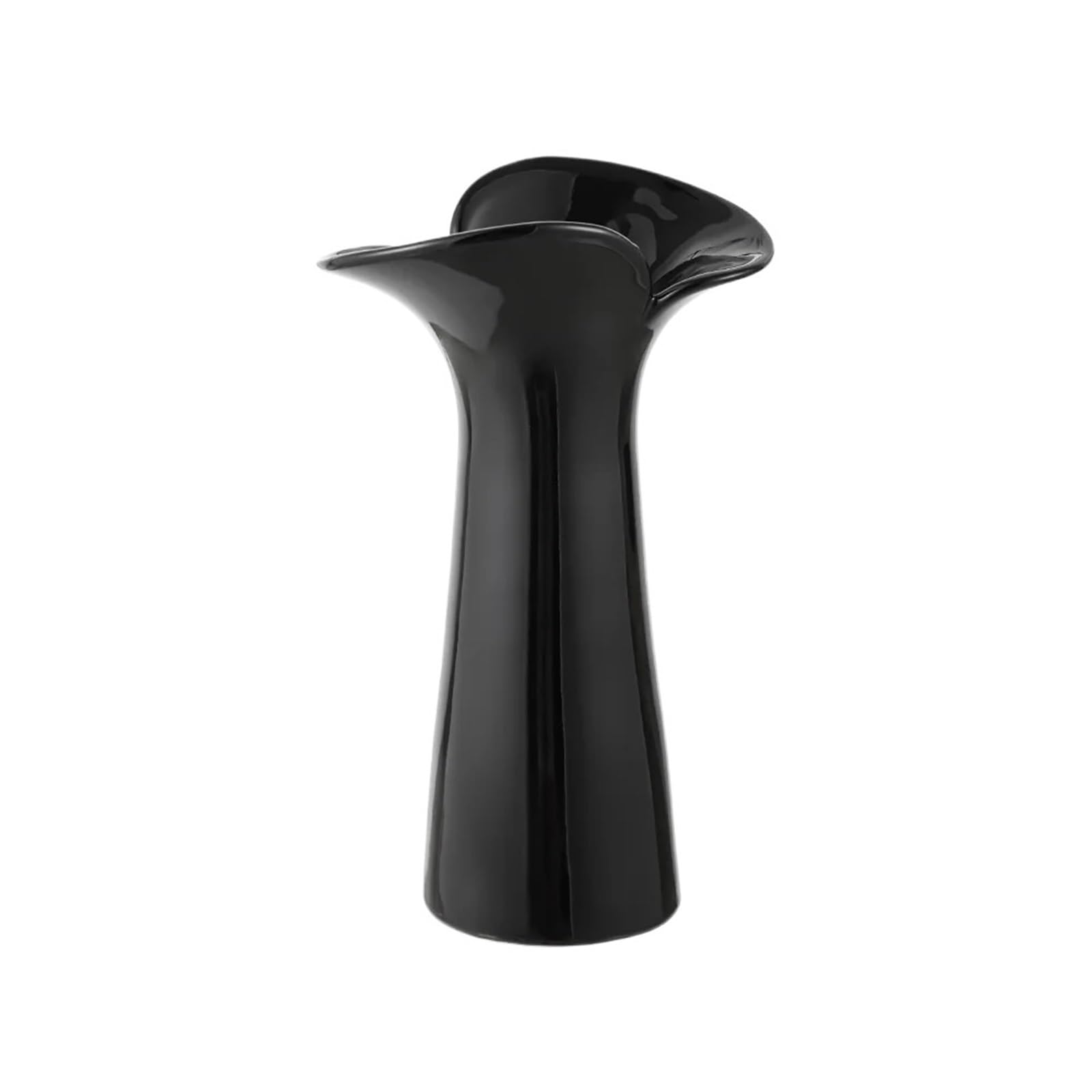 Geometric Vases Ceramic Decorative Vase Light Luxury Hydroponic Flower Arrangement Rural Home Decoration Vases Decor(Black L)