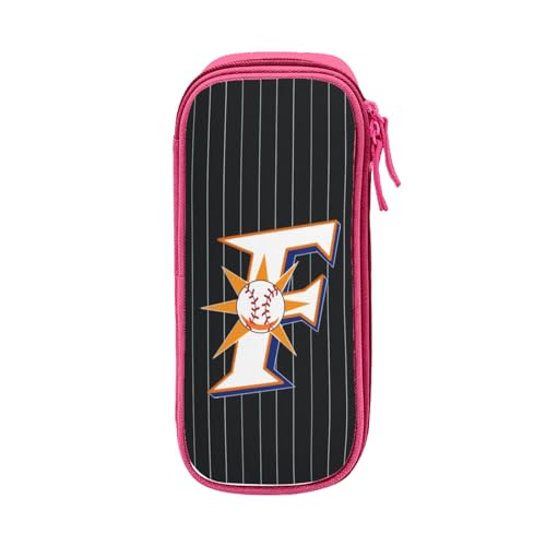 For 北海道日本ハムファイターズ ペンケース 筆箱 2層 文具ポーチ 大容量 おしゃれ 学生用 大人 通学 通勤 多機能 誕生日 Pink