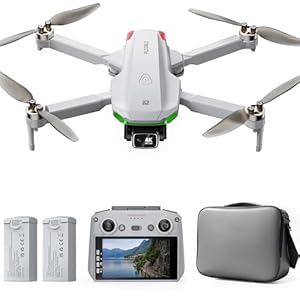 GPS Drohne mit Kamera EIS 4K für Erwachsene, mit Bildschirm auf Controller, 70 Minuten Flugzeit, 10 KM FPV Übertragung, AI Orbit Modus, Follow-Me/autom, für Anfänger Spielzeug Geschenke, unter 249 g