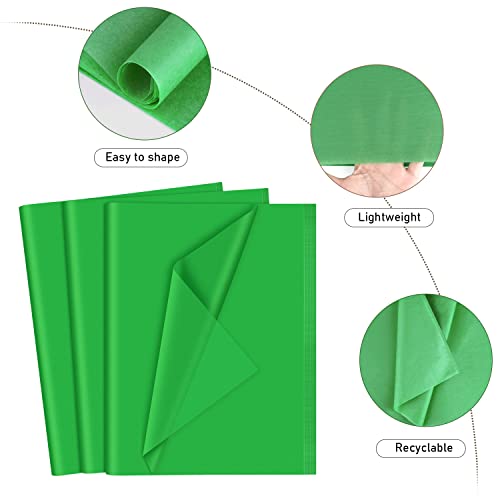 Papier de soie vert de Noël et Saint-Patrick pour vos fêtes