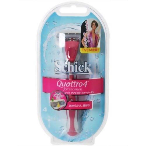 Chic Japan Thick Quattro 4 For Woman Holder with 2 Replacement Blades x 60 Pieces Set (6937266700624)