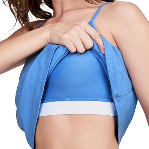 Jockey Women's Activewear Cotton Stretch Cami Dress with Built-in Bra, Crisp Blue, L - image 4