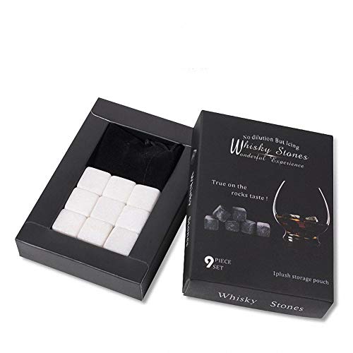 ウイスキーストーンギフトセット 9点入りウイスキー石 おしゃれ 溶けない グラニット製 アイスストーンズ ウイスキー冷酒器 健康 安全 クーラーキューブ 収納袋付き 冷却 飲み物 冷却効果 父の日ギフト 繰り返し使え可バー用品