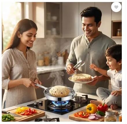 Image of Urban Foundry Phulka Grill Roaster for Gas Stove, Grill Mesh Tawa Jali for Kitchen Cooking, Roti Basket Pan Roaster Grill, Papad Jali, Mesh Brinjal (Completely Stainless Steel)-Pack of-1