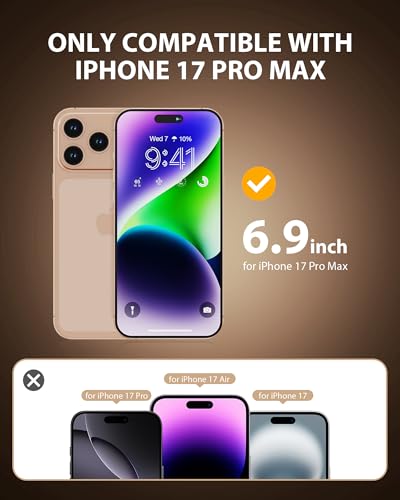 Image of PDDKISS Compatible for iPhone 17 Pro Max Privacy Screen Protector 6.9 Inch, Purple Gradient Anti Spy Anti Blue Light HD Tempered Glass Easy Installation