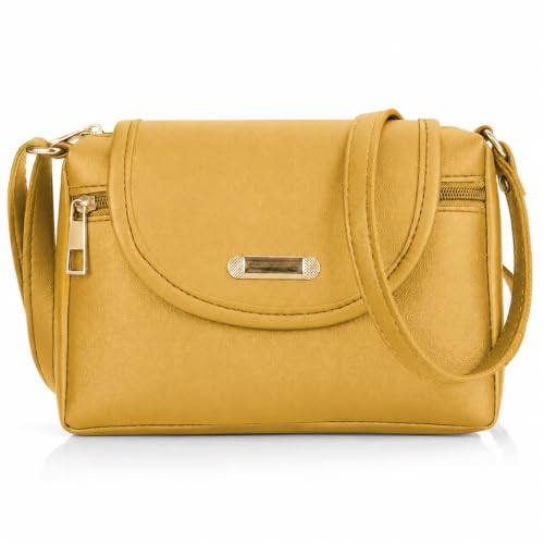 Image of J I ACCESSORIES Women's Stylish Crossbody Sling Bag - Elegant PU Leather Small Shoulder Purse with Adjustable Strap - Casual & Travel Handbag