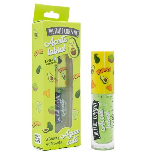 The Fruit Company Aceite Labial AGUACATE Fórmula Extra Hidratante 3,6ml Aceite de Jojoba Vitamina E Protege Todo el Día Formula Vegana Cruelty Free