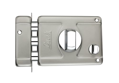 Image of Link Thunderfist Rim Lock for Door | Double Action Movement with 1 Lac Cycle Tested for Home, Office, Hotel Door | Heavy Duty Lock with Latch One Side Key, 3 Brass Key, SS Finish | 10 Years Warranty
