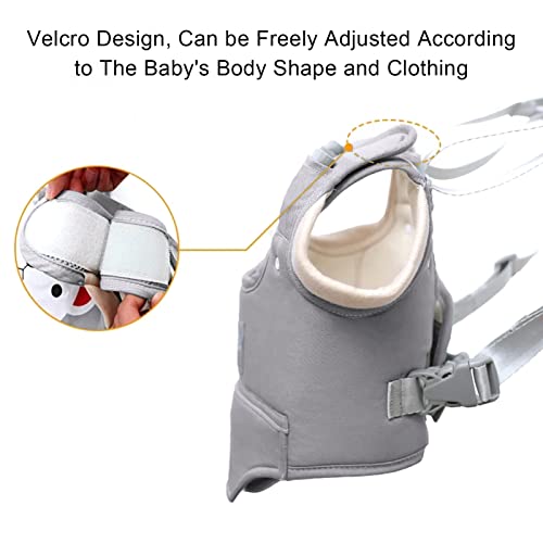 IULONEE Baby Walking Harness Child Learning Walk Support Toddler Walker Safety Harness Standing Up and Walking Learning Helper with Detachable Crotch for 9-24 Month(Grey) - Image 4