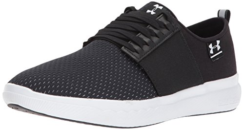 Under Armour Men's Charged Sneaker, Black (001)/White, 8