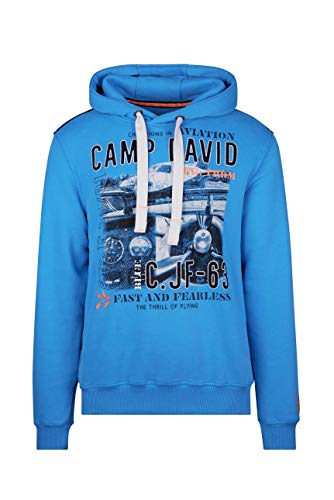 Camp David Herren Hoodie mit Photoprint und Stickereien