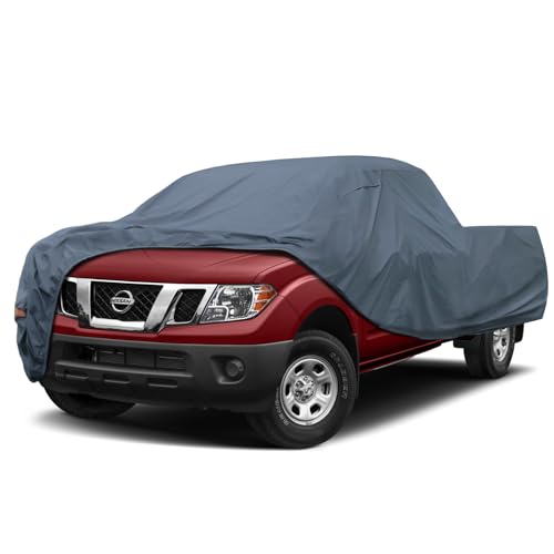 Image of GUNHYI 16 Layers Truck Cover Waterproof All Weater, Heavy Duty Outdoor Pickup Truck Cover for Nissan Frontier, Ford F100 Ranger, Chevy C10 S10 etc, Regular Cab Short Box. Length up to 206 inches.