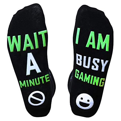 Stocking Stuffers for Teens Boys Gifts Funny Socks,Gamer Gifts Christmas Gifts for Men Boyfriend Gifts Gaming Socks (US, Numeric, 6, 12, Regular, Regular, gamegreen) Cover