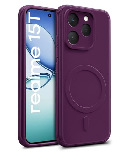 Image of WOW IMAGINE Back Case Cover for Realme 15T 5G | Realme Narzo 90 5G | Soft Matte Silicone Case| Slim Fit & Shockproof | Camera Protection Bumper Cover (Purple)