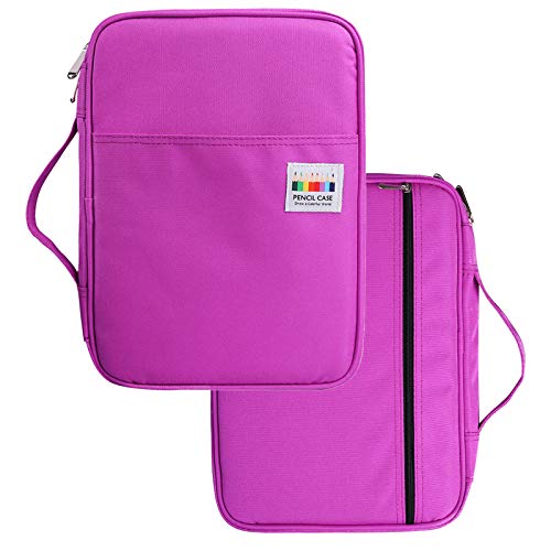 Bomkee BMKBD-220-UK-PE-1 Pencil Case For Adults 220 Slots Colored Pencils Gel Pen Organizer Bag thumb #4