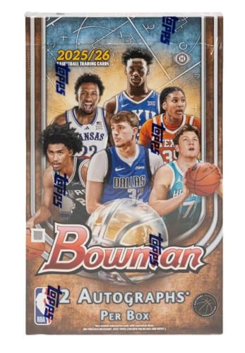Bowman 2025-26 Basketball Hobby Box 20 Packs 200-Card Base Set NBA Rookies and Prospects